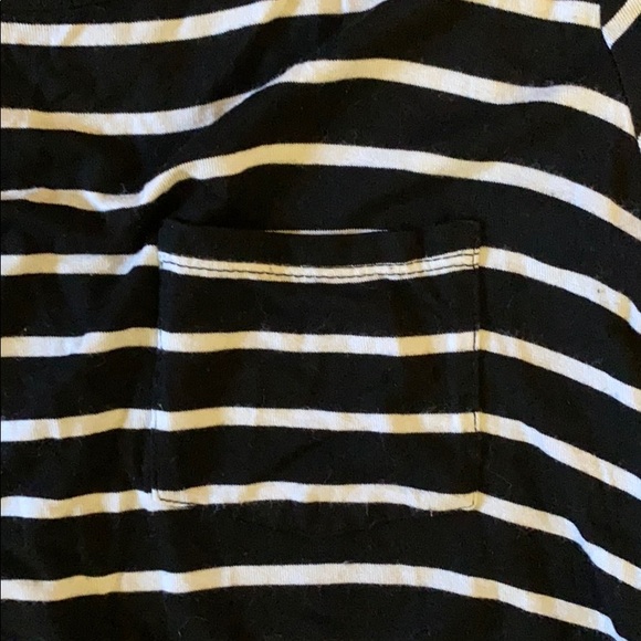 black and white striped T Shirt Dress - Picture 2 of 3